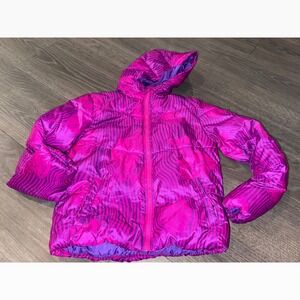 Disney Alice in wonderland Cheshire Cat puffer coat Jacket Graphic Hooded Zip S‎
